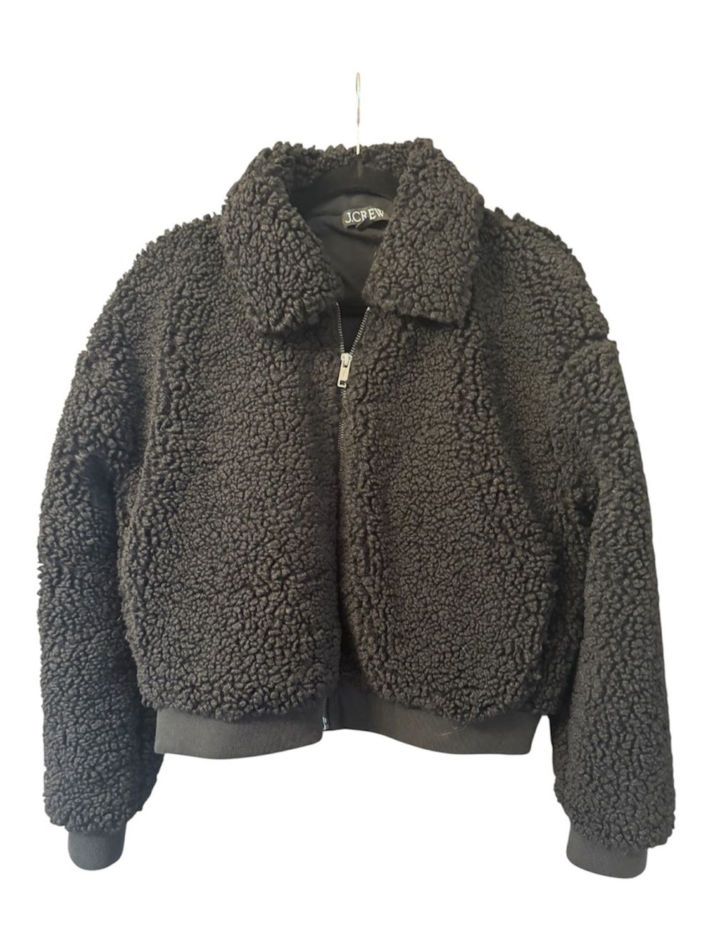 J. Crew Women’s Cropped Sherpa Bomber Jacket size S